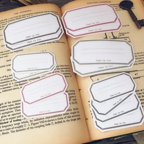 ZFPARTY Vintage Label Paper Stickers for Scrapbooking Happy Planner/Card Making/Journaling Project