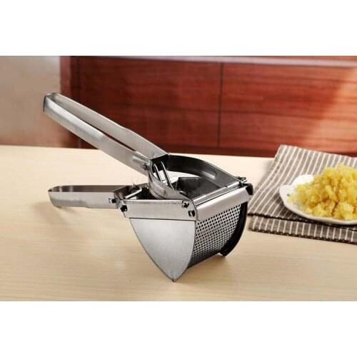 1PC Stainless Steel Potato Press Masher Ricer Fruit Juicr Garlic Press Mashers Vegetable Tools Kitchen Accesssories OK 0944