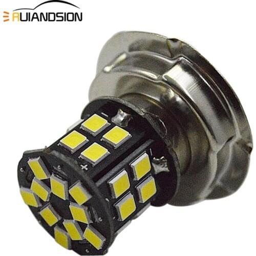 1pc AC 10-80V P26S LED Motorcycle Headlight Bulb 12V 24V 36V 48V 600LM 6500K Moto Light 30smd 2835 Scooter Motobike Head Lamp