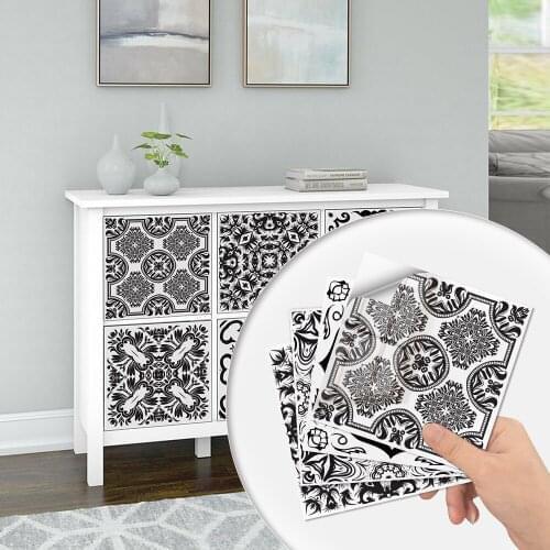 10pcs Creative European-style hard film tile tile renovation TV background wall stickers waterproof and oil-proof tile stickers