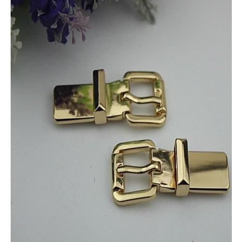 10 PCS/lot) metal plating processing leather handbag aglet needle belt link buckle decorative accessories