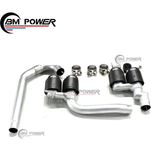 3 series F30 F35 exhaust tip fit for high quality silver carbon fiber material 3 series F30 F35 exhaust tip