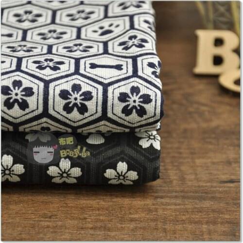 50cmX110cm black White Stripes Print Slubby Cotton Fabric Sewing Quilting Cloth Patchwork Needlework Handmade DIY Material