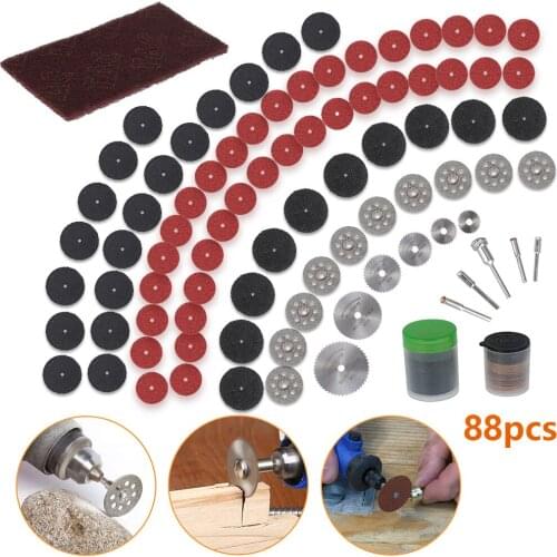 88 pcs Diamond Cutting Wheels HSS Circular Saw Blade Rotary Woodworking Tool for Dremel Mini Drill Rotary Tools Accessories
