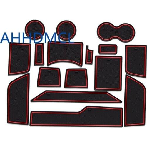 Car Anti-Dirty Pad Door Groove Gate Slot Cup Armrest Storage Pad Anti-Slip Mat For Zotye Damy X5 2015 2016