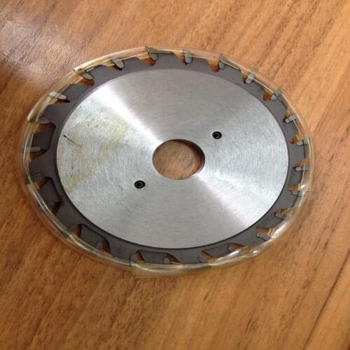 Free shipping 1 set double blades 120*2.8-3.6*22/20*12+12T TCT adjustable scoring blade for Scoring Aluminum plate/alunimun