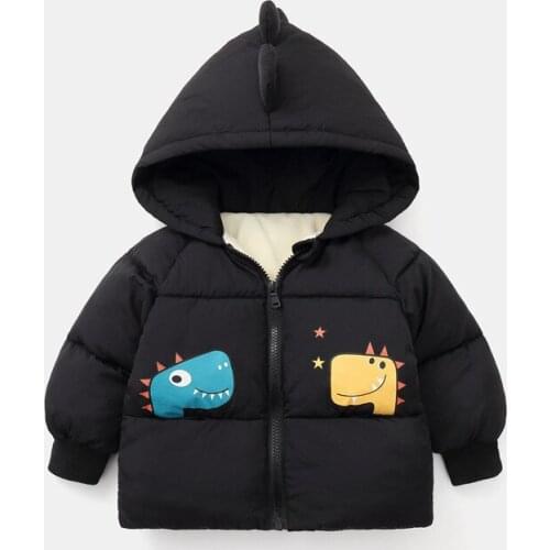 Winter Parkas Kids Cotton Jackets For Girls Warm Thick Velvet Coats Childrens Down Coat Baby Cartoon Outerwear Boys Overcoat