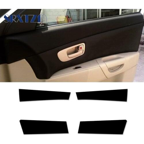 For Mazda 3 2004 2005 2006 2007 2008 2009 4PCS Interior Microfiber Leather Door Panel Cover Protection Trim