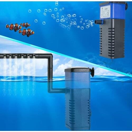 Aquarium Filter Multifunction Internal, 3 in 1 Air Pump with Aeration Aquarium Accessories Sponges Filter for Fish Tank Tool