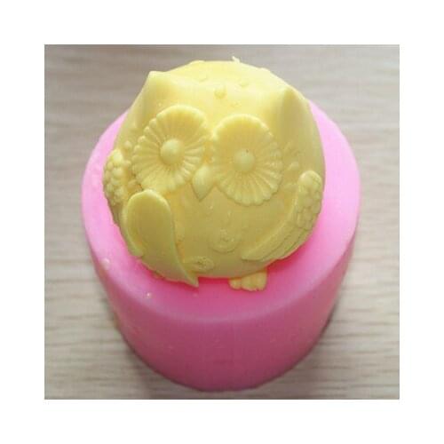 Soap mold/handmade soap mold/silicone mold/soap die/candle die owl