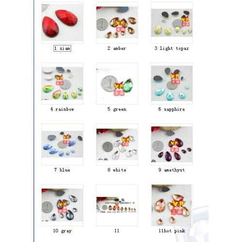 Waterdrop Shape 7x12mm Crystal Strass Glass Loose Beads Cellphone Beauty DIY Jewelery Applique Decoration Rhinestones