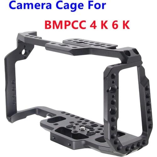 New Version BMPCC 4K and 6K Camera Cage for Film Movie Blackmagic Design Pocket Cinema Camer Cold Shoe NATO Rail