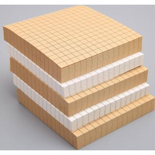 160 Pages Adhesive Sticker Message Note Book Stationery Grid Checkered Memo Notepad Pad Office Home G7F0