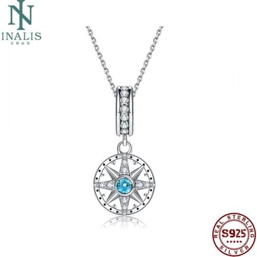INALIS Genuine S925 Sterling Silver Necklace Five-Pointed Star Shaped Necklaces For Women Wedding Fine Jewelry Gift Best Selling