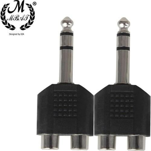 M MBAT F-43 Electric Guitar Bass 6.5MM Two Jack to 3.5MM Plug Connector Audio Adapter String Instrument Accessories Music Tools