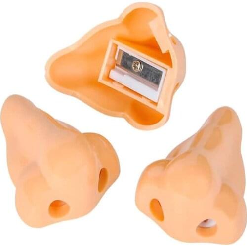 Cute Things Pencil Sharpener For Kids Nose Type Single Hole Plastic Halloween Creative Gift School Stationery Knife Child Toys