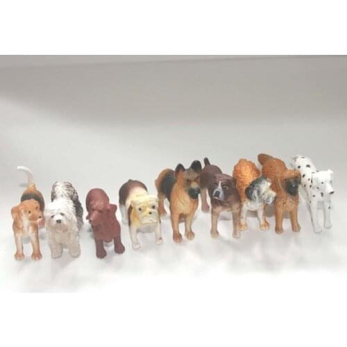 A Number Of Genuine Special Die Casting PVC Simulation Miniature Scene To Show The Pet Dog Model Toys For Children