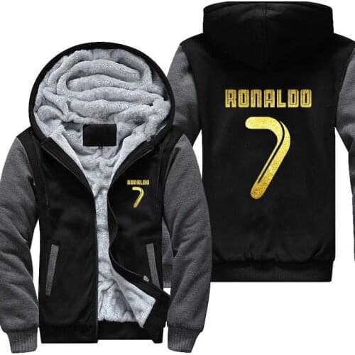 521 USA size New Arrival Men Hoodies CR7 Cristiano Ronaldo Mans Design Male Jacket Thicken Fleece Zip up Tops Plus size