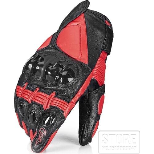 Men‘s Motocross Racing Gloves Leather Protective Touch Screen Mittens Motorcycle Riding Locomotive Knight Gloves guantes moto
