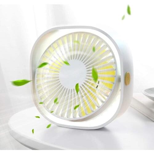 ELOOLE Mini Desktop USB Electric Fan Fashionable Portable Small Adjustable Rotating Fan Mini Cooling Air Conditioner Ventilador