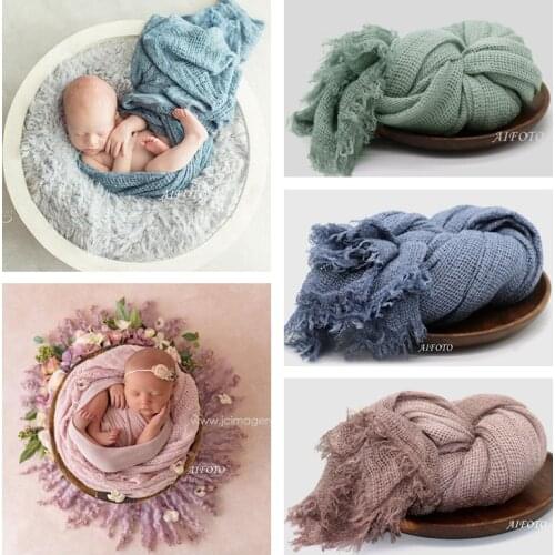 2019 New 90*200 CM Cotton Blend Wrap For Newborn Photography Props Baby Girl Fotografia Blanket Photo Shoot Flokati Accessories