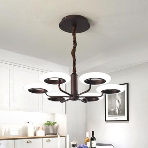 New iron modern chandeliers black/white led lamps High power bright led chandeliers lighting Creative led lustre droplight Z5