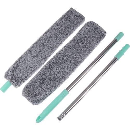 Wholesale Bedside Dust Brush Long Handle Mop Household Bed Bottom Gap Clean Fur Hair Sweeping Dusty Magic Microfibre Duster
