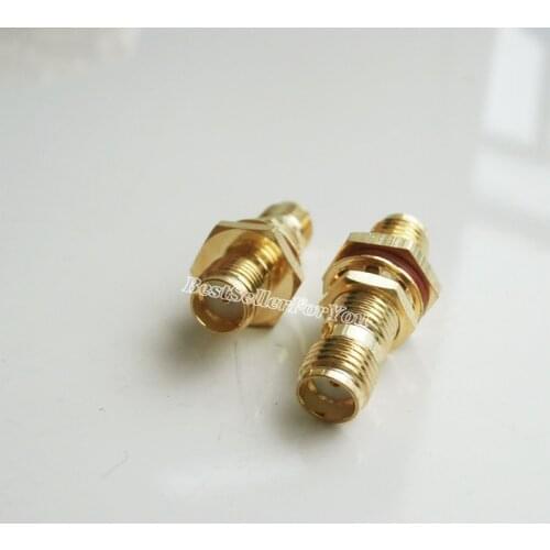 1Pcs Adapter SMA female to SMA female Bulkhead Panel Mount RF Connector Straight waterproof