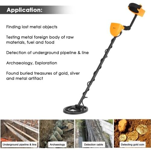 Professional Metal Detector LCD Display Nugget Detector High Performance Underground Gold Digger Treasure Hunter 3 Modes MD6250