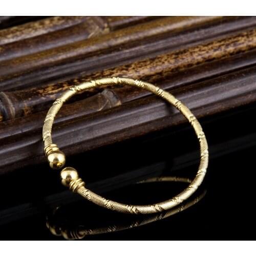 Bangrui Simple Cuff Bracelet Yellow Color Bangle Bracelet Men Women Fashion Jewelry