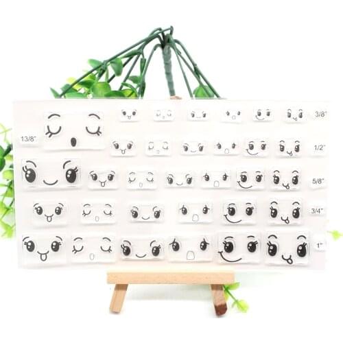 KSCRAFT Face Transparent Clear Silicone Stamps for DIY Scrapbooking/Card Making/Kids Crafts Decoration Supplies
