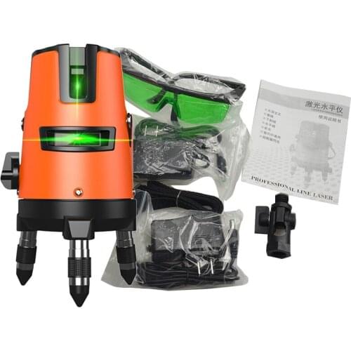 5Lines 6points Outdoor Laser Level Self-Leveling 360 rotary Cross Line Lazer Level Tool slash function tripod level