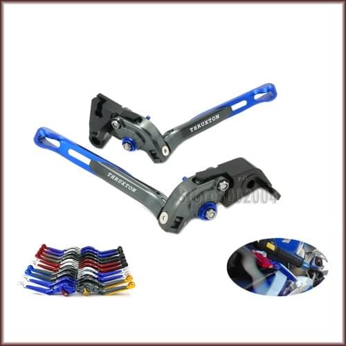 For TRIUMPH THRUXTONR THRUXTON 2016 Motorcycle Accessories Folding Extendable Adjustable Brakes Clutch Levers CNC new with logo
