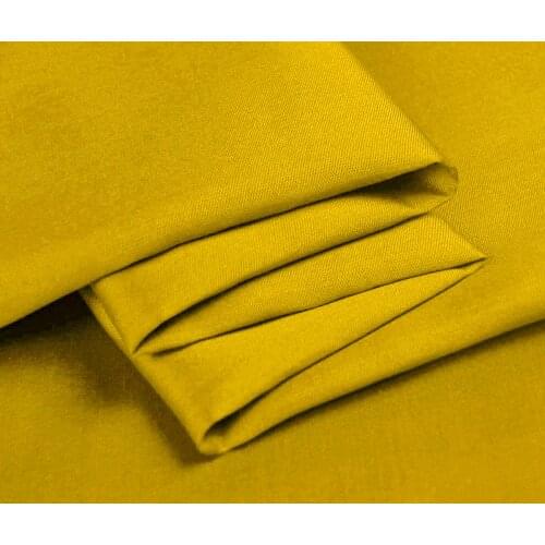Silk Wool Twill Fabric140cm width 32mm/48%Silk+52%Wool Satin Dress Fabrics Royal Yellow