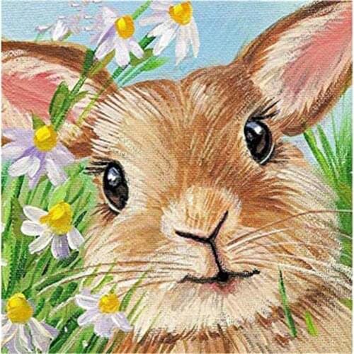 Animal Rabbit DIY Cross Stitch Embroidery 11CT Kits Needlework Craft Set Printed Canvas Cotton Thread Home Wholesale