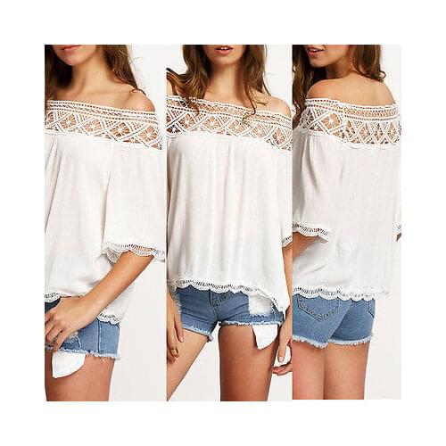 WANGSCANIS Off Shoulder Blouses