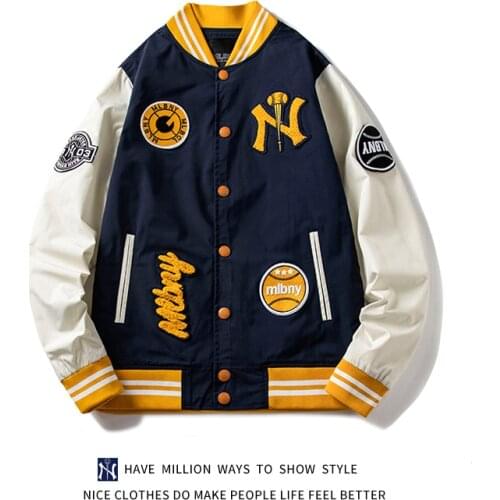 2021 New Arrival Autumn Thin Light Embroidery Womens Baseball Bomber Jacket Unisex Varsity Coat Streetwear Couple Vintage Chic