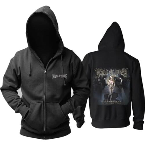 13 designs Zipper Sweatshirt Cradle of Filth Rock Cotton soft hoodies punk heavy metal clothing Outerwear sudadera fleece Gothic