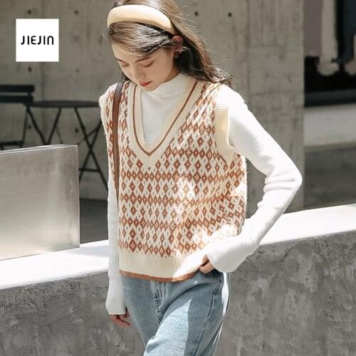 2020 new hit Women Oversized Knitted Vest Sweater V Neck Sleeveless Side Vents Loose Female Waistcoat Chic Tops