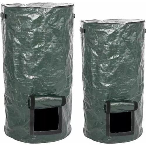 1Pc PE Garden Waste Bins Organic Compost Bags Waste Can Yard Leaves Garbage Trash Bucket Grass Rubbish Can Garbage Bag Storage