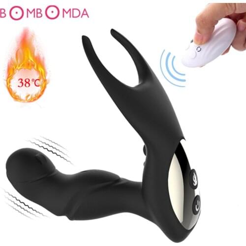 10 Speeds Heating Dildo Anal Vibrator Sex Toys For Men Butt Plug Anal Sex Toys Prostate Masturbator G spot Vibrator Sex Products