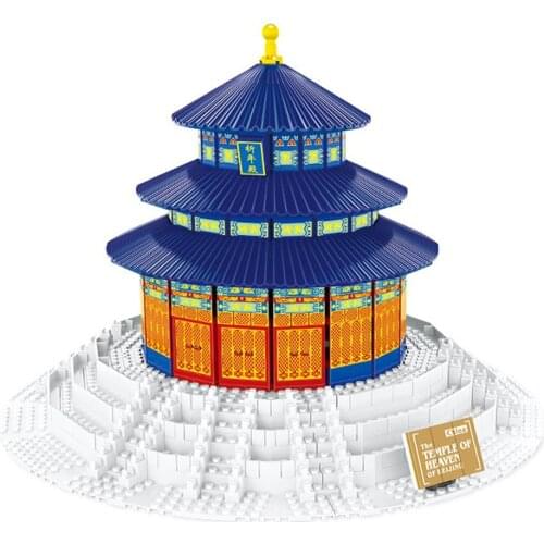 Wange 5222 1052pcs The TEMPLE OF HEAVEN OF BEIJING Worlds Great Architecture Building Blocks Bricks Toys For Cheldren