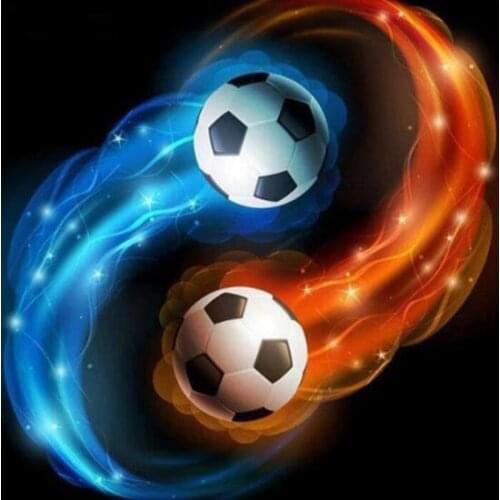 Diamond Painting Soccer Diamond Embroidery Cross Stitch Cartoon Full Square Diamond Mosaic Picture of Rhinestones Hobby