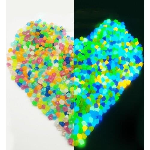 Household Supplies 300Pcs Wearable Glow in The Dark Pebbles Stones Decorative Luminous Rocks Non-radioactive for Home