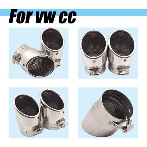 For VW CC Clamp type muffler Car Muffler Exhaust Tail Throat Liner pipe car shape exhaust tail pipe muffler tail end universal C