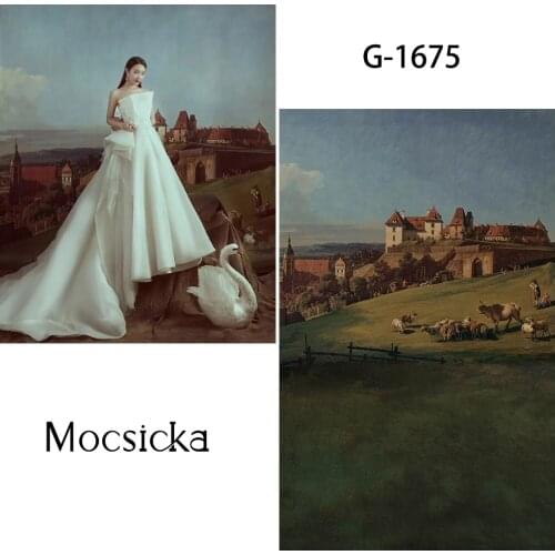 Rural Farm Oil Painting Photography Backdrops Wedding Birthday Art Portrait Professional Photocall Background Photo Studio