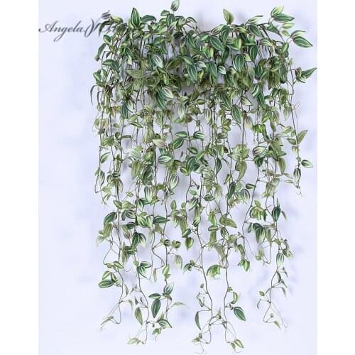 Artificial ceiling flower vine plants branch home hotel garden wedding Christmas decor plastic garland wisteria green wall leaf