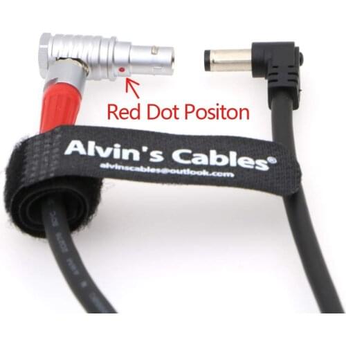 Alvins Cables Z CAM S6 Power Output Cable Ninja V DC Jack to 2 Pin Right Angle Upward