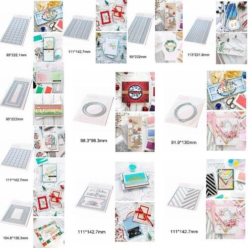 Round Square Letter Words Alphabet Hollowed Layed Decorate Cards Handmade Craft Embossing Paper Metal Cutting Dies Die Cut New