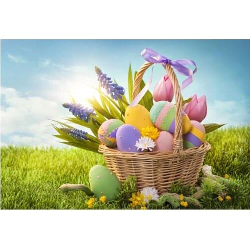 Lavender Easter photo backdrop polyester kids wild scenic photography backdrops for photographer Studio kits fotografia GE-169